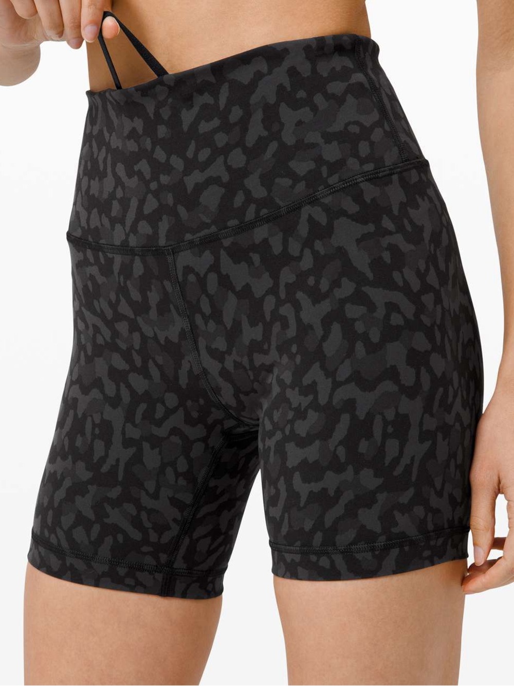 lululemon athletica Wunder Train 6”Leopard-Print High-Rise Bike Shorts